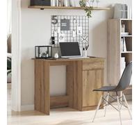 Bendmaxx Escritorio de madera de roble Artisan de 100 x 50 x 76 cm con cajón para oficina en casa, oficina, estudio, crea espacio de almacenamiento y orden