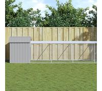 Bendmaxx Jaula para pollos con caño gris claro, acero galvanizado, 117 x 813 x 123 cm, cercado exterior con protección y ventilación, ideal para jardín y cercado al aire libre