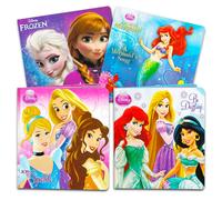 Bendon Disney Frozen Princess Board Book Set Juego de libros de cuentos con Anna Elsa Belle Ariel Cenicienta y ms