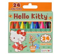 Bendon Hello Kitty - 24 crayones, caja estándar para colorear y suministros de arte, multicolor