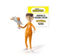 BendyFigs The Noble Collection Minions Victor Noble Toys 16,5 cm Bendable Posable Muñeca Colectiva con Soporte y Mini Accesorios
