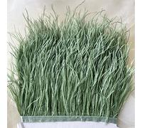 Bene Omnia - Plumas de avestruz con flecos, esponjosas, para hacer tocados y manualidades, 36 colores, paquete de 1 metro Salvia