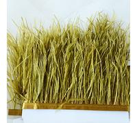 Bene Omnia - Plumas de avestruz con flecos, esponjosas, para hacer tocados y manualidades, 36 colores, paquete de 1 metro Jengibre.