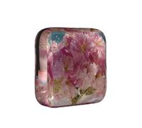 Beneath The Cherry Blossoms - Bolsa de almacenamiento compacta para servilletas sanitarias para mujer, portátil y elegante, con cremallera para llevar a diario