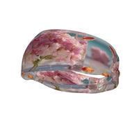 Beneath the Cherry Blossoms - Diadema deportiva para comodidad ligera, absorbente, elástica, transpirable, actividades al aire libre