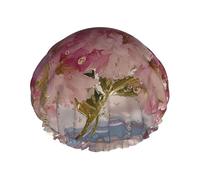 Beneath the Cherry Blossoms - Gorro de ducha de doble capa para mujer, impermeable y duradero, protege el cabello durante el baño, belleza