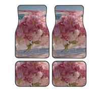 Beneath the Cherry Blossoms - Juego de 4 alfombrillas para coche, duraderas, no destiñen, suaves, cómodas para la mayoría de coches y camiones