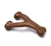 Benebone Cacahuetes Jumbo Tamaño Grande con sabores Wishbone Masticar Juguete, Color marrón Oscuro