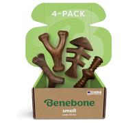 Benebone Caja de Regalo Indestructible para masticadores agresivos con Hueso de Deseo, Palo y zaggler, rompe el aburrimiento de Larga duración, sabores, Perros pequeños, Fabricado en