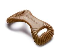 Benebone Juguete mordedor Dental Chew Bacon – Duradero, sabor tocino real – Mediano, marrón