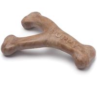 Benebone Juguete masticable Indestructible para Cachorros, para masticadores agresivos, mordedor de dentición Resistente de Larga duración para Cachorros, Sabor Real a Tocino, para Perros pequeños,