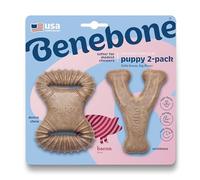 Benebone Juguete para morder Cachorros, 2 Unidades más Blando para masticadores más comedidos, Fabricado en EE. UU.
