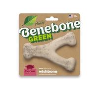 Benebone Juguetes masticables de Perros de Tocino Real de Tocino Verde para Perros pequeños, Huesos de Perro para masticadores moderados, Fabricados en EE. UU