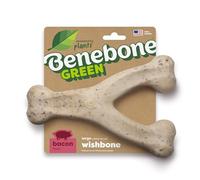 Benebone Juguetes masticables de Perros de Tocino Real de Vegetales Verdes para Perros Grandes, Huesos de Perro para masticadores moderados, Fabricados en EE. UU