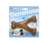 Benebone Wishbone - Juguete masticable Duradero para Perros masticadores agresivos, Pato, Fabricado en Estados Unidos, pequeño