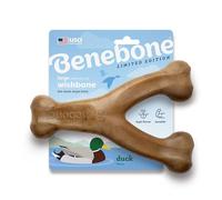 Benebone Wishbone - Juguete masticable Duradero para Perros masticadores agresivos, Pato, Fabricado en Estados Unidos, Grande