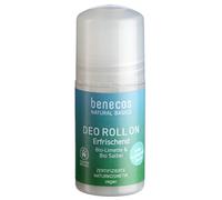 benecos Natural Basics - Desodorante Roll-on de lima orgánica y agua salvia orgánica - 50 ml - vegano - testado