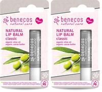 Benecos - natural beauty 93680 - bálsamo labial - clásico - vegano, verde (Paquete de 2)