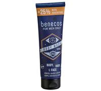 Benecos - natural beauty 94304 Gel de ducha 3 en 1 para el cuerpo, (barba) cabello y cara - vegano - 200 ml