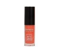 Benecos - natural beauty 95349 Cosméticos orgánicos lápiz labial líquido mate - altamente pigmentado - con cera de carnauba - sin talco - vegano - beso coral