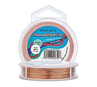 BENECREAT 0,7 mm (calibre 21) alambre de cobre resistente al deslustre, 20 m, joyería de alambre de perlas para artesanías perlas fabricación de joyas