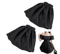 BENECREAT 1 par de mangas abullonadas extraíbles, mangas nupciales negras de poliéster, mangas abullonadas extraíbles para el vestido de novia, accesorios de novia, 27 x 20 x 4 cm