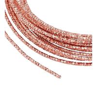 BENECREAT 10 m 12Gauge/2 mm oro rosa, alambre de aluminio estructurado, alambre redondo con corte de diamante, para la fabricación de adornos y otras joyas