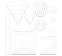 BENECREAT 10 plantillas mágicas AoE acrílico AOE plantilla de daño 1 regla 4 círculos 3 cuadrados 2 sectores para regalos mesa RPG Gaming