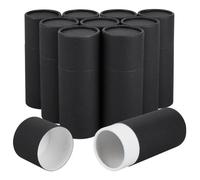 BENECREAT 10 x tubos de cartón kraft caja de embalaje para botella de 100 ml con aceite esencial, recipiente de tubo negro con tapa para proyectos de manualidades, botella de aceite, joyas, lápices