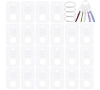 BENECREAT 100 Pieza de Gotas de Hilo Dental Rectangulares, Organizador de Bobinas de Hilo de Bordar con 4 aro Colgante de Hierro para Almacenamiento de Costura Y Manualidades de Bricolaje