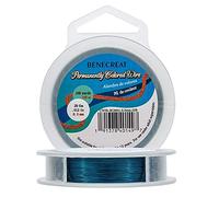 BENECREAT 100m 0.3mm Alambre de Cobre (Azul) Cable Metálico Accesorios de manualidad para Diseño de Bisutería