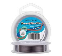 BENECREAT 100m 0.3mm Alambre de Cobre Cable Metálico Accesorios de manualidad para Diseño de Bisutería - Gunmetal Calibre 28