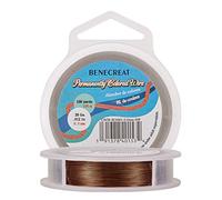 BENECREAT 100m 0.3mm Alambre de Cobre (Marrón) Cable Metálico Accesorios de manualidad para Diseño de Bisutería