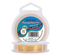 BENECREAT 100m 0.3mm Alambre de Cobre (Oro Claro) Cable Metálico Accesorios de manualidad para Diseño de Bisutería