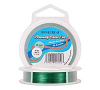 BENECREAT 100m 0.3mm Alambre de Cobre (Verde) Cable Metálico Accesorios de manualidad para Diseño de Bisutería