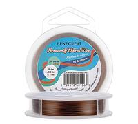 BENECREAT 100m Alambre de Cobre Cable Metálico Accesorios de manualidad para Diseño de Bisutería - Bronce Antiguo Calibre 28