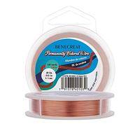 BENECREAT 100m Alambre de Cobre Cable Metálico Accesorios de manualidad para Diseño de Bisutería - Color de Cobre Calibre 28
