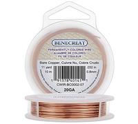 BENECREAT 10m 0.8mm Alambre de Cobre Cable Metálico Accesorios de Manualidad para Diseño de Bisutería - Color de Cobre Calibre 20