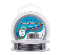 BENECREAT 10m 0.8mm Alambre de Cobre Cable Metálico Accesorios de manualidad para Diseño de Bisutería - Gunmetal Calibre 20