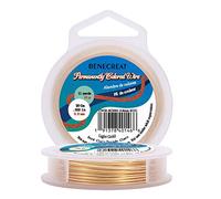 BENECREAT 10m 0.8mm Alambre de Cobre (Oro Claro) Cable Metálico Accesorios de manualidad para Diseño de Bisutería