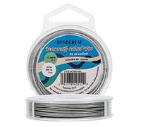 BENECREAT 10m 1mm Alambre de Acero Inoxidable (Gris) Cable Metálico Trenzado por 7 Hilos Accesorios de Manualidad para Diseño de Bisutería