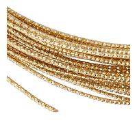 BENECREAT 10m 1mm Alambre de Cobre con Textura Alambre Dorado Trenzado Grabado Alambre de Cobre Medio Duro para Joyería, Trabajo Artesanal