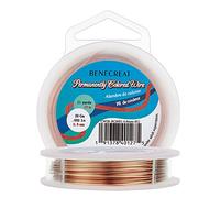 BENECREAT 10m Alambre de Cobre Cable Metálico Accesorios de manualidad para Diseño de Bisutería - Color de Cobre Calibre 20