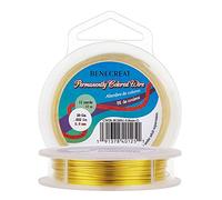 BENECREAT 10m Alambre de Cobre Cable Metálico Accesorios de manualidad para Diseño de Bisutería - Dorado Calibre 20