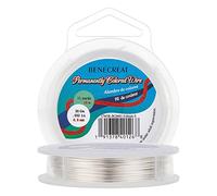 BENECREAT 10m Alambre de Cobre Cable Metálico Accesorios de manualidad para Diseño de Bisutería - Plateado Calibre 20