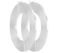 BENECREAT 10m Alambre Plano de Aluminio 3mm de Ancho Alambre Plateado de Bisutería Accesorios Metálicos para Manualidad de Artesanía 5m / Rollo
