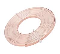 BENECREAT 10m Alambre Plano de Aluminio 5mm de Ancho Alambre de Bisutería Accesorios Metálicos para Manualidad de Artesanía - Cobre
