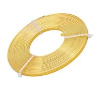 BENECREAT 10m Alambre Plano de Aluminio 5mm de Ancho Alambre Dorado de Bisutería Accesorios Metálicos para Manualidad de Artesanía