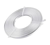 BENECREAT 10m Alambre Plano de Aluminio 5mm de Ancho Alambre Plateado de Bisutería Accesorios Metálicos para Manualidad de Artesanía