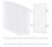 BENECREAT 12 divisores de plástico para acuario, con 24 ventosas, 30 x 15 cm, para separar diferentes peces, color blanco